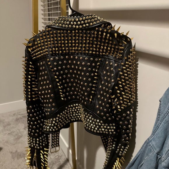 Studded Moto Leather Jacket - Picture 2 of 2